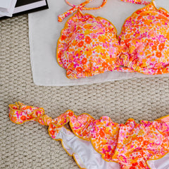 Floral swimsuit two-piece swimsuit