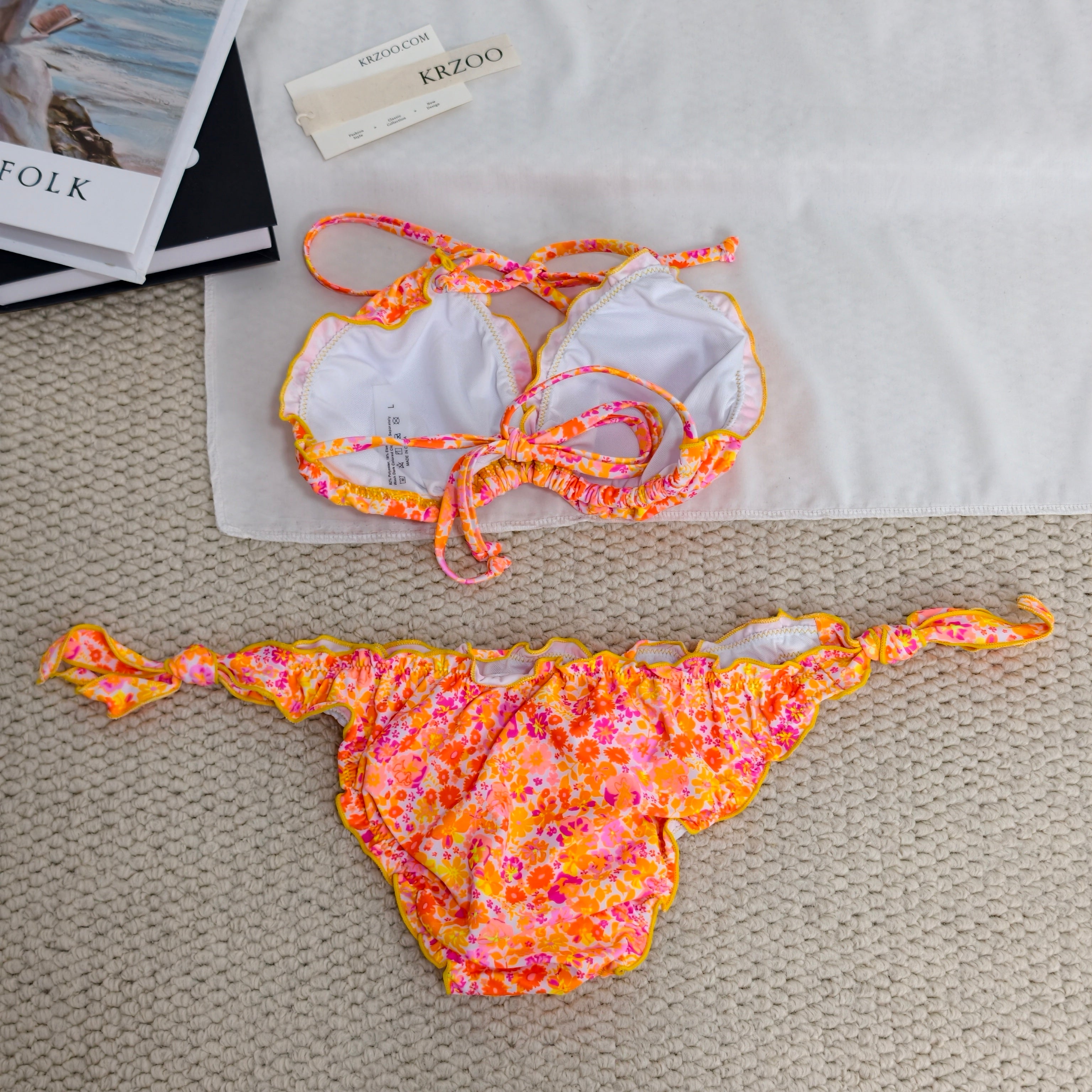 Floral swimsuit two-piece swimsuit