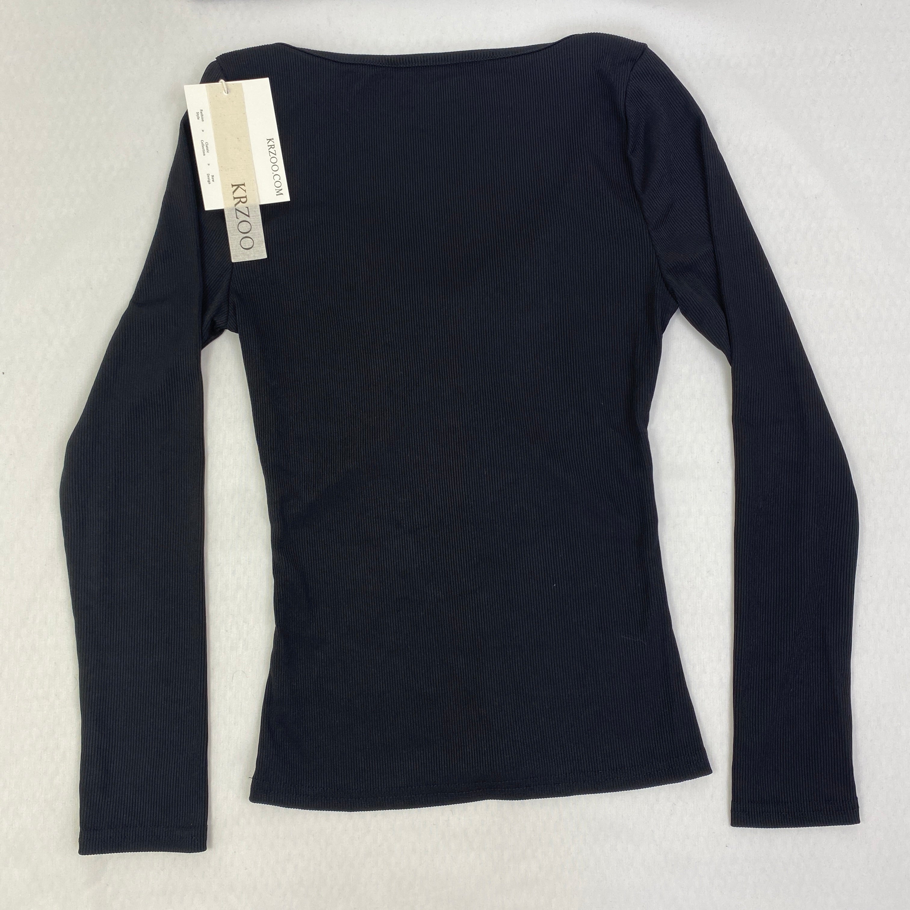 Ruffled knot V-neck base shirt
