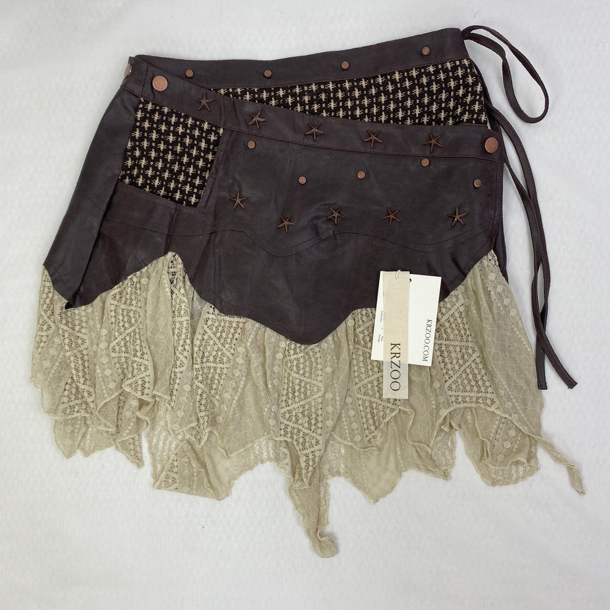 Patchwork color-matched irregular half-length skirt