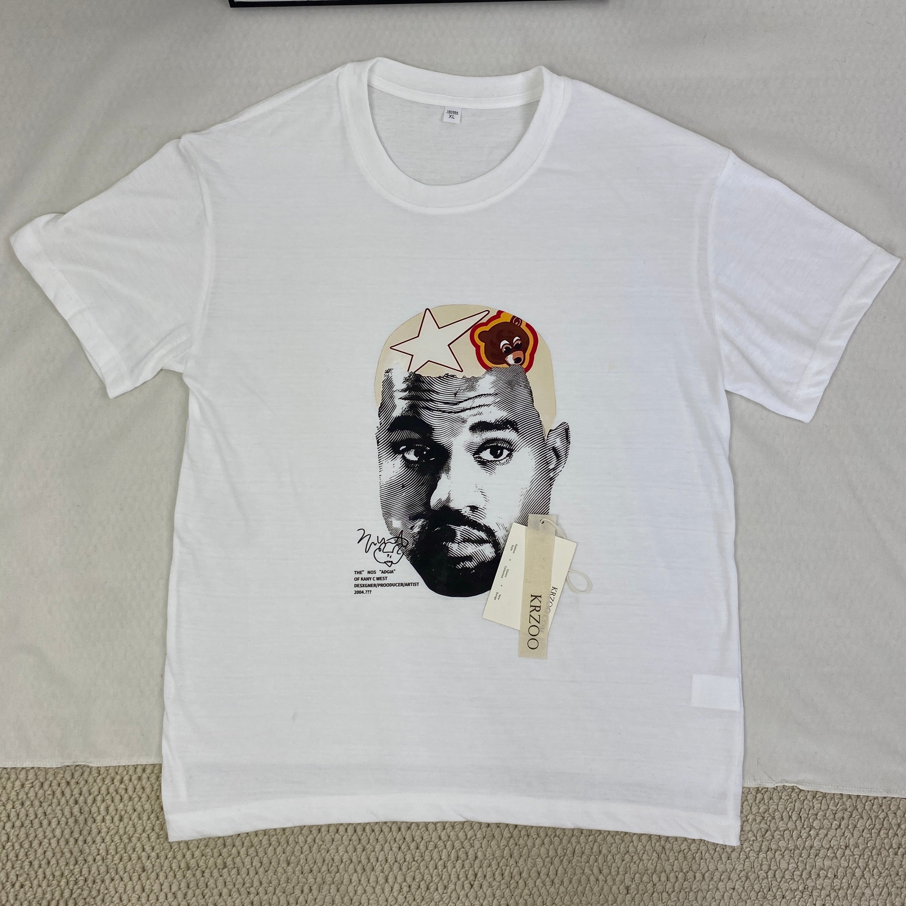 Retro Portrait Print Short-Sleeved T-Shirt