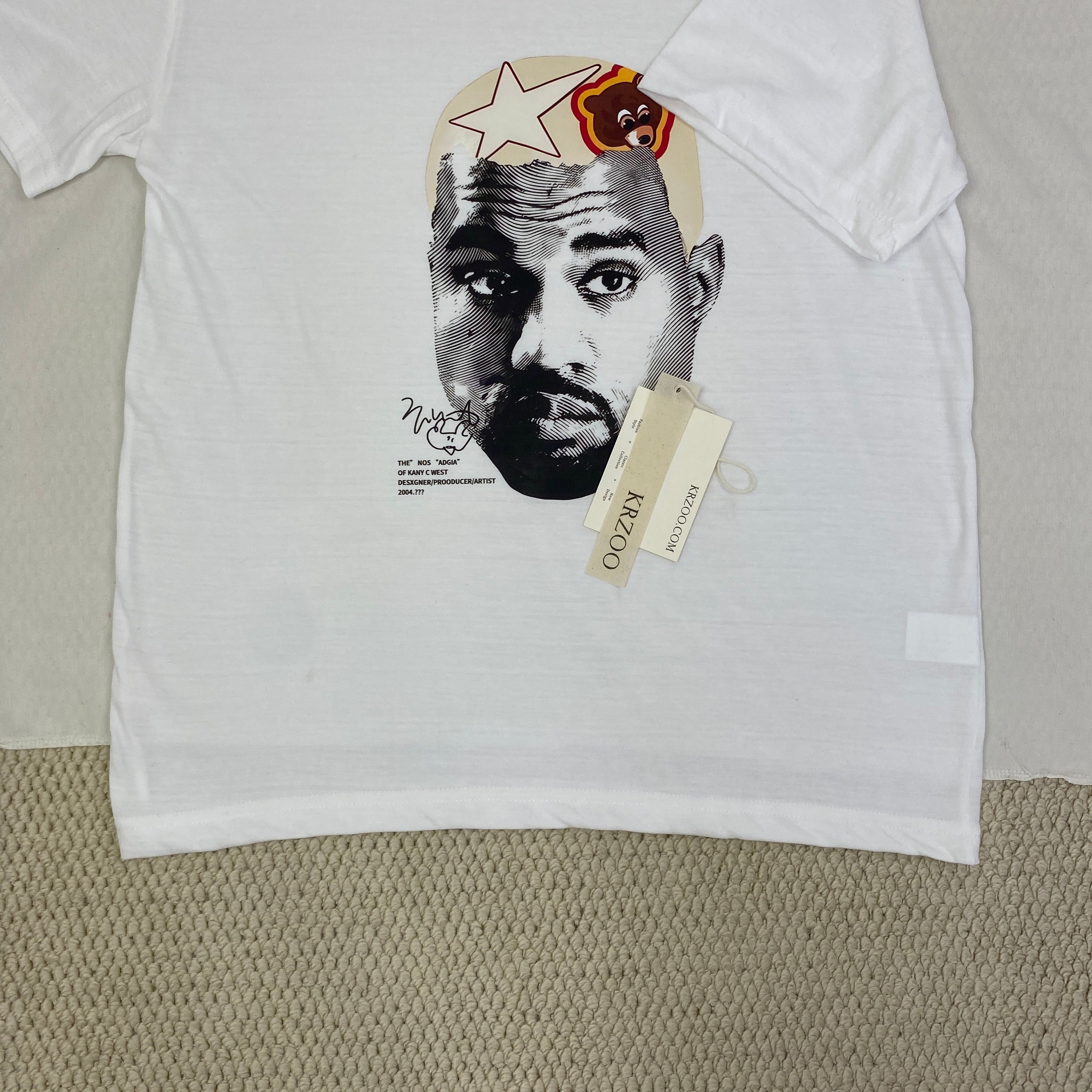 Retro Portrait Print Short-Sleeved T-Shirt