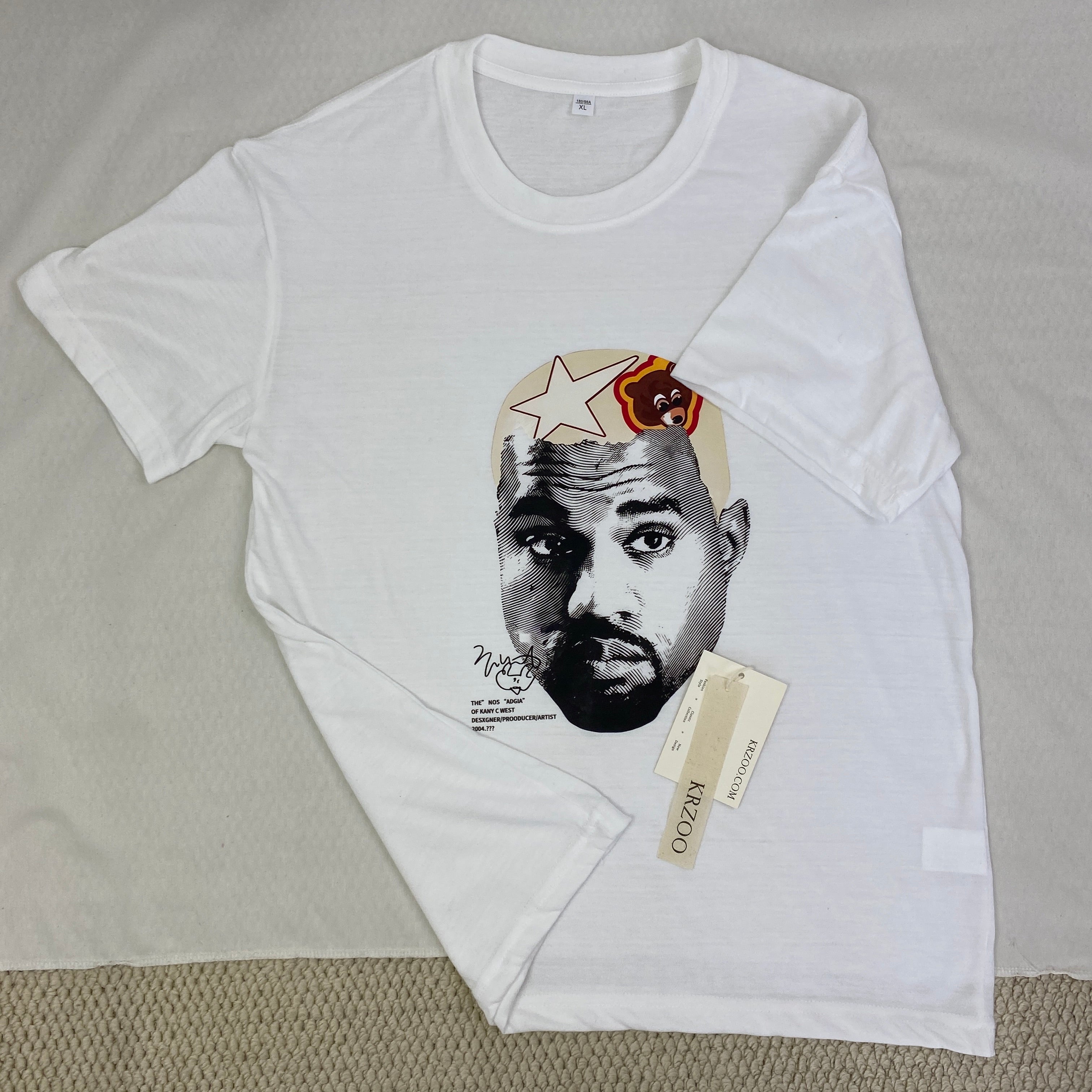Retro Portrait Print Short-Sleeved T-Shirt