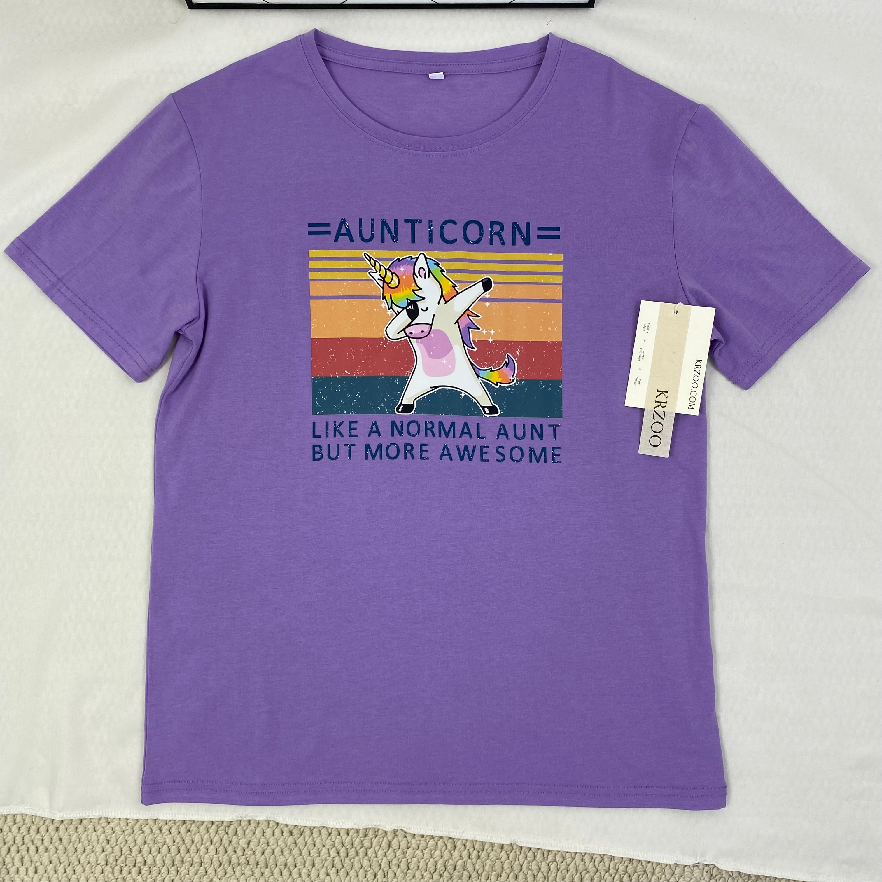Pure cotton unicorn print short sleeve shirt