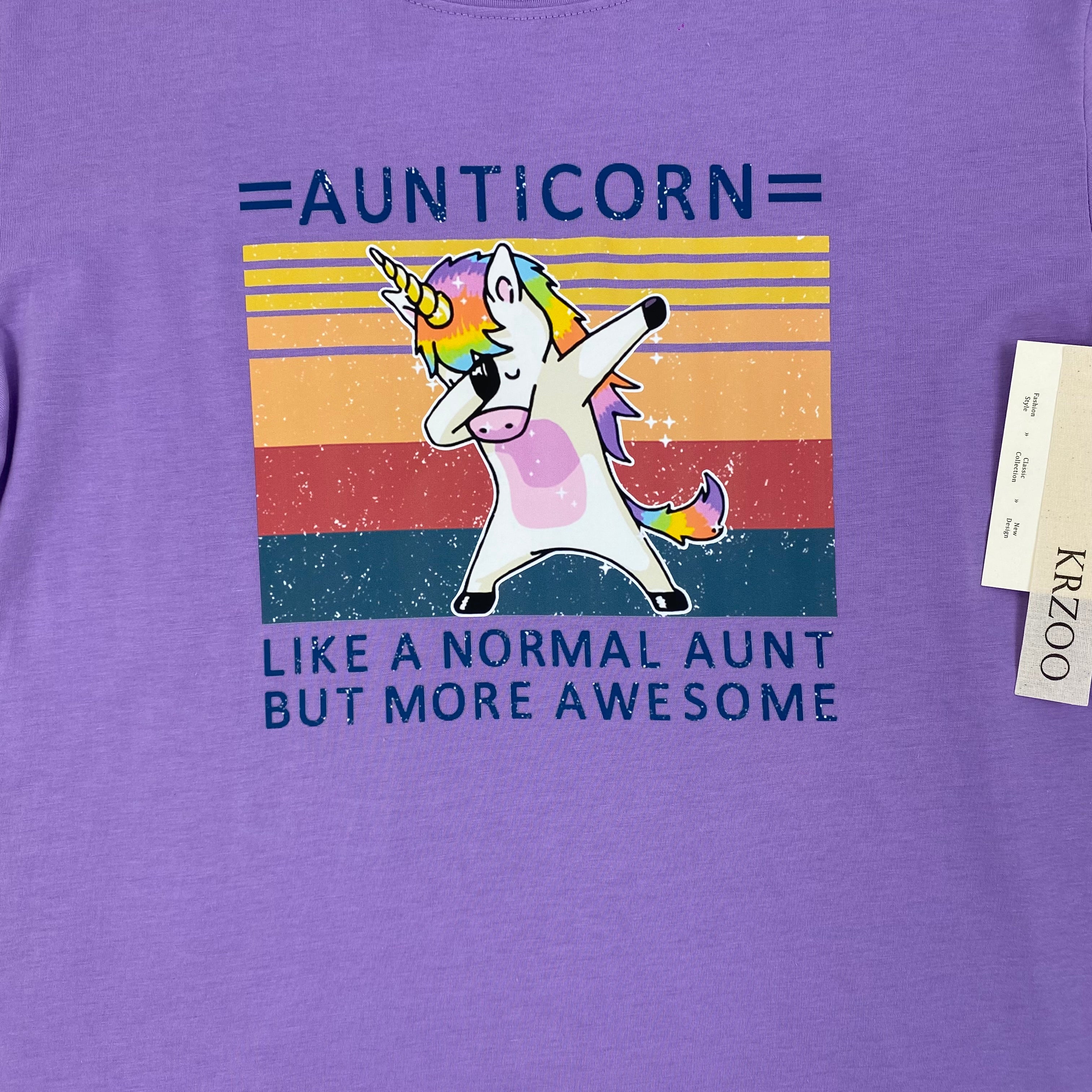 Pure cotton unicorn print short sleeve shirt