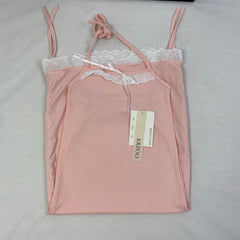 Strapless dress with lace at the waist