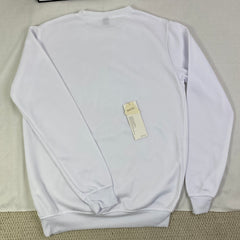 Round-neck long-sleeve printed fleece top