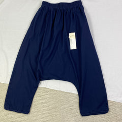 Cotton and linen loose wide-leg pants in solid color