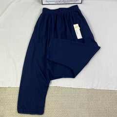 Cotton and linen loose wide-leg pants in solid color
