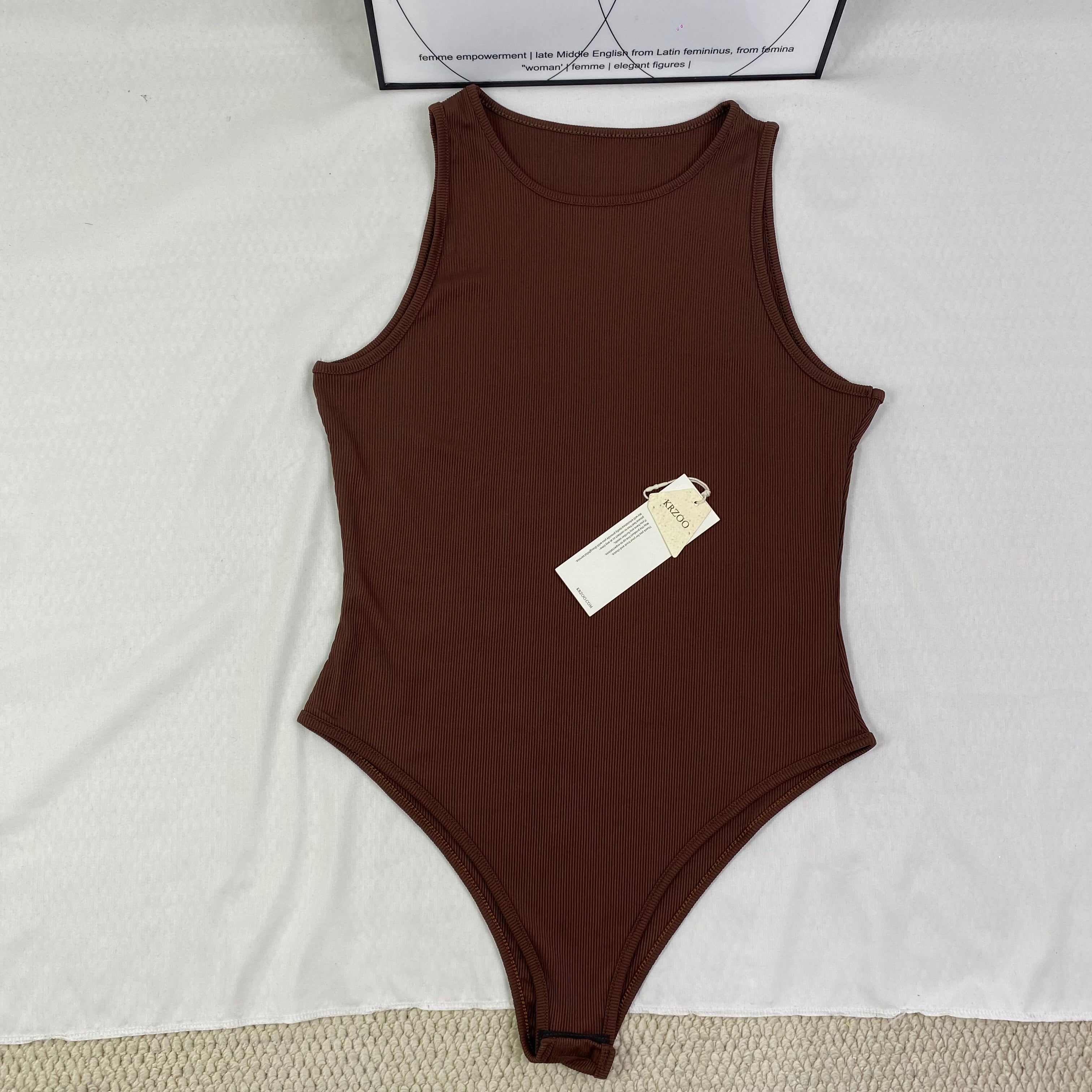 Double-layer nylon sleeveless one-piece vest