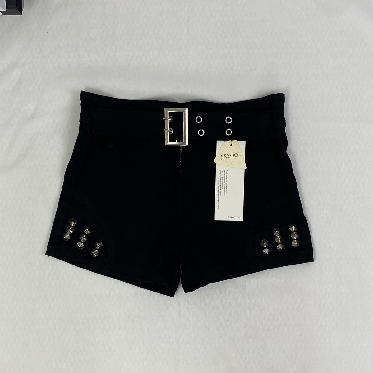 Y2K ultra-short heavy-duty riveted denim shorts