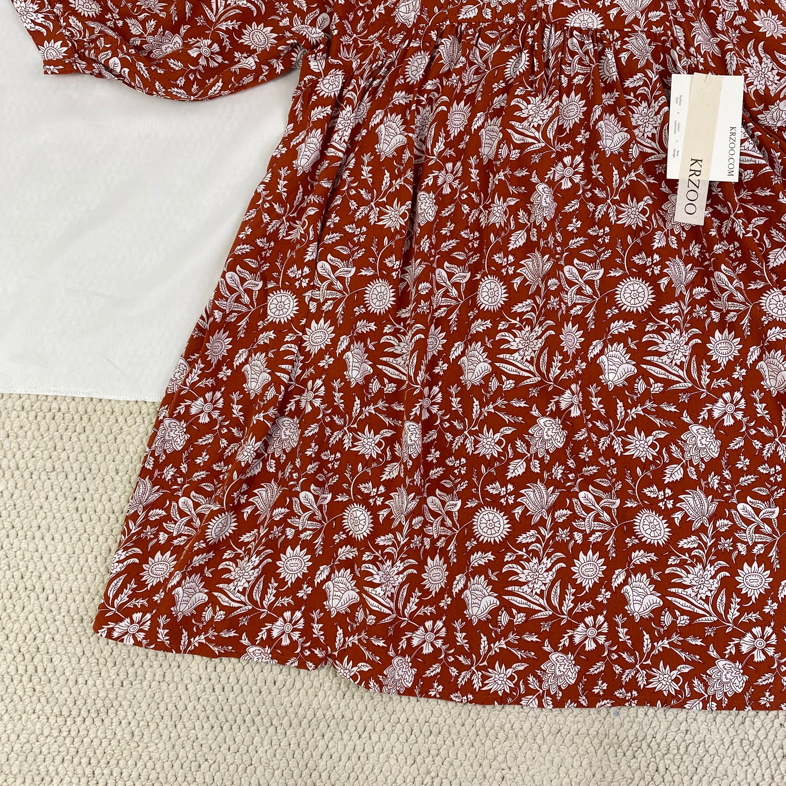 Loose strap printed dress