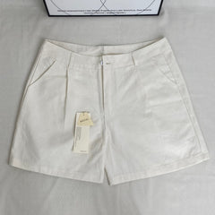 White wide-leg shorts - slimming and casual pants