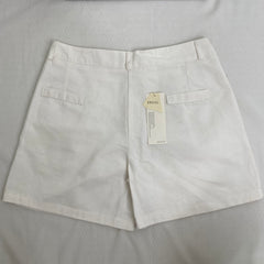 White wide-leg shorts - slimming and casual pants