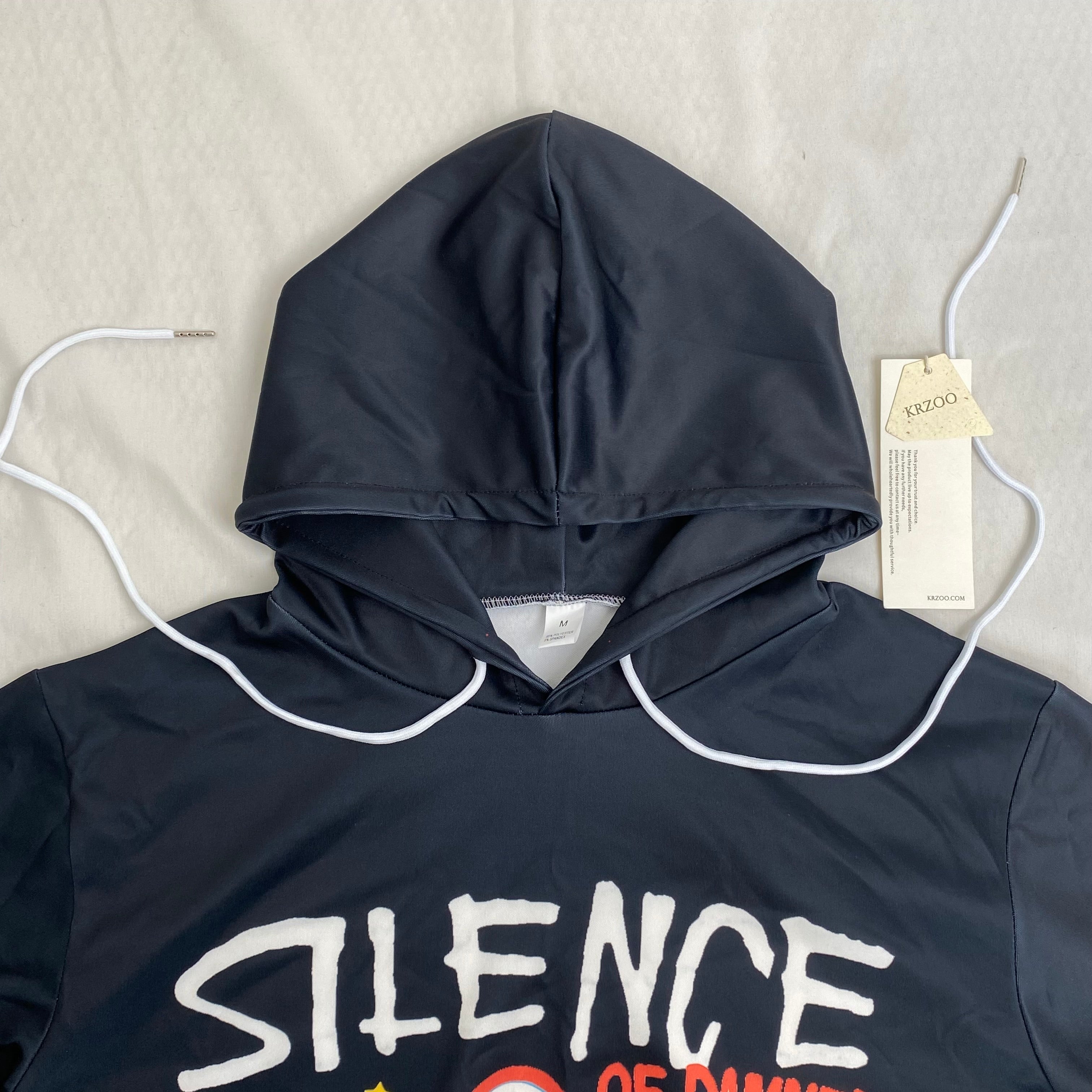 Skull foam printed water-washable hooded sweatshirt