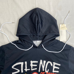 Skull foam printed water-washable hooded sweatshirt