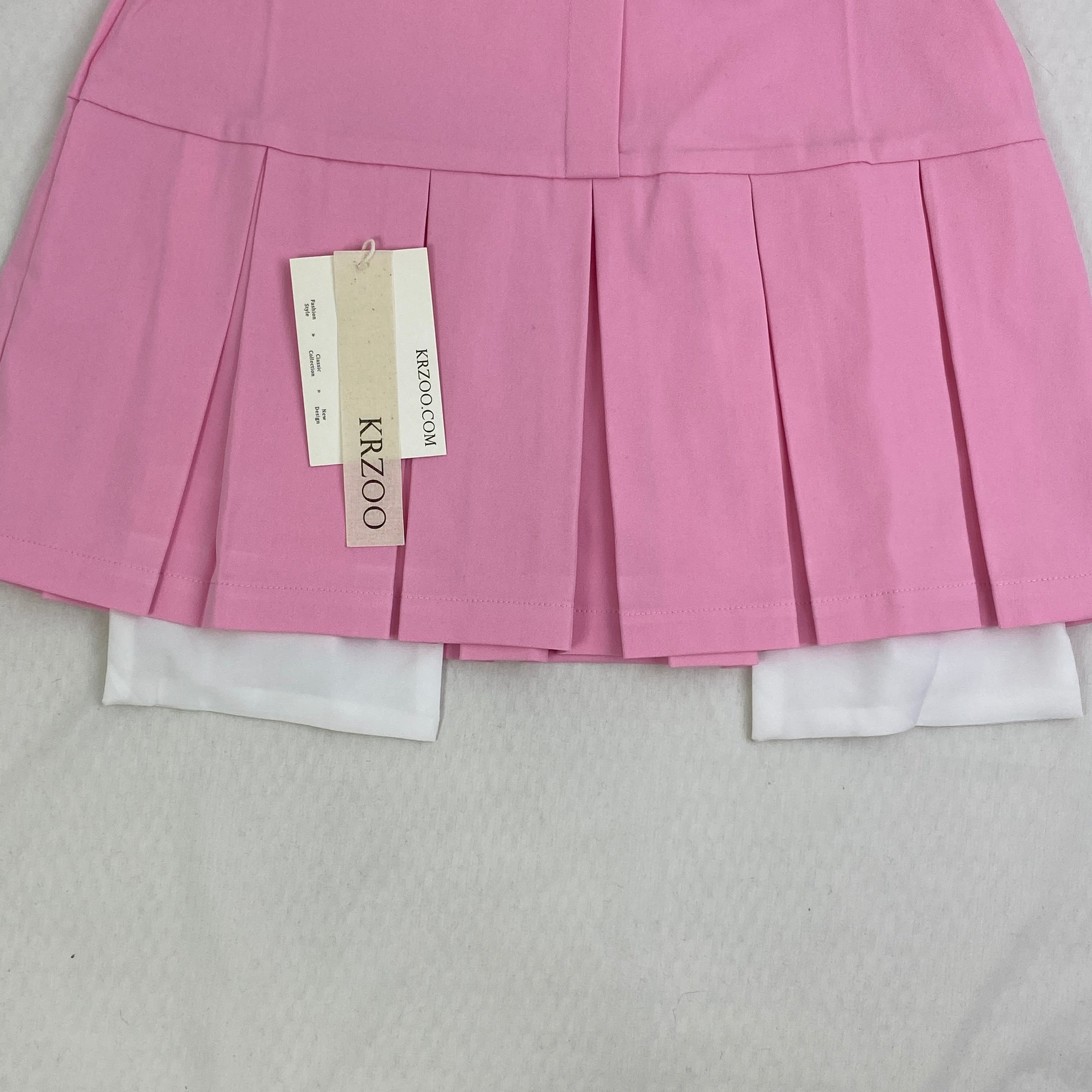 Pleated slit pocket mini skirt
