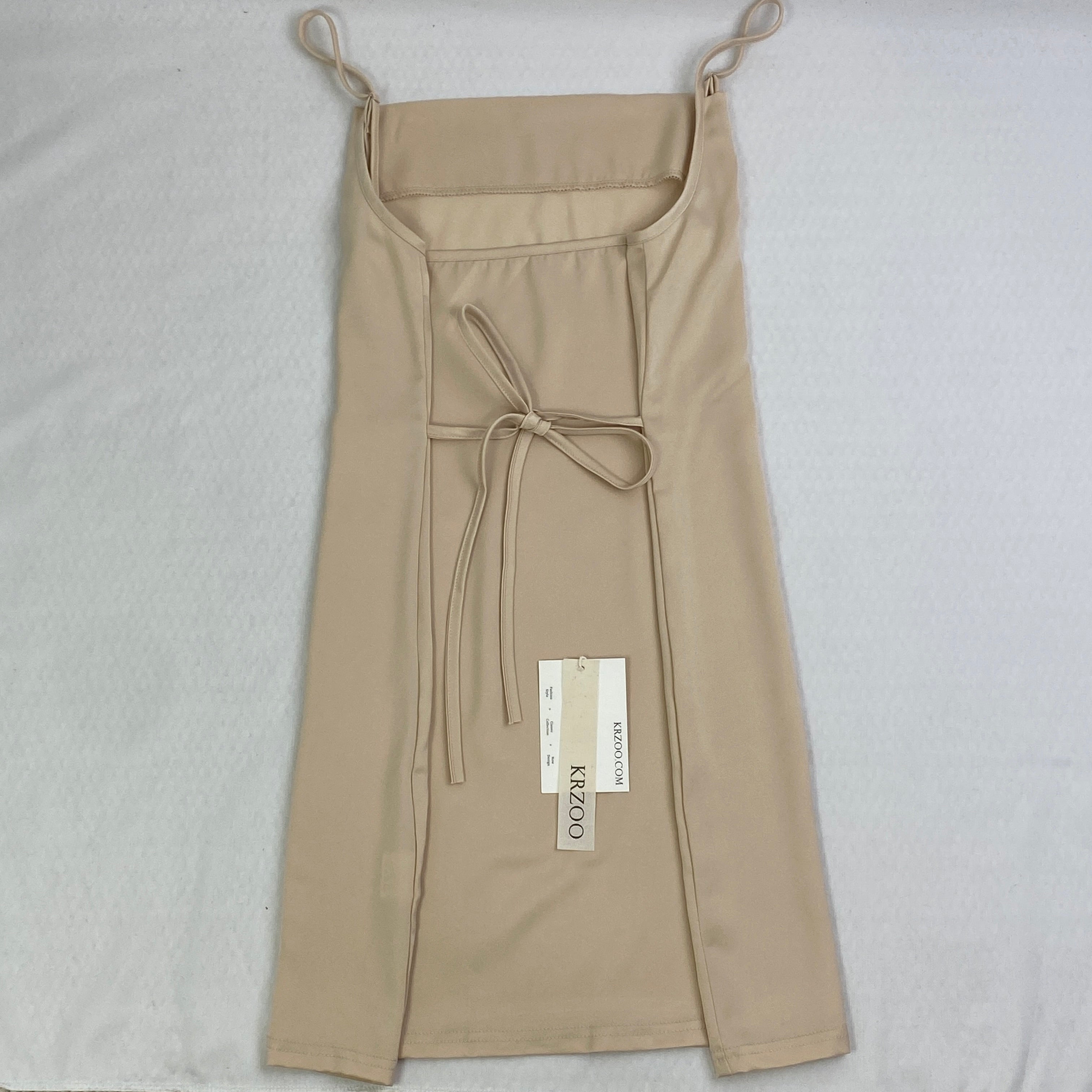 Silk ribbon halter dress