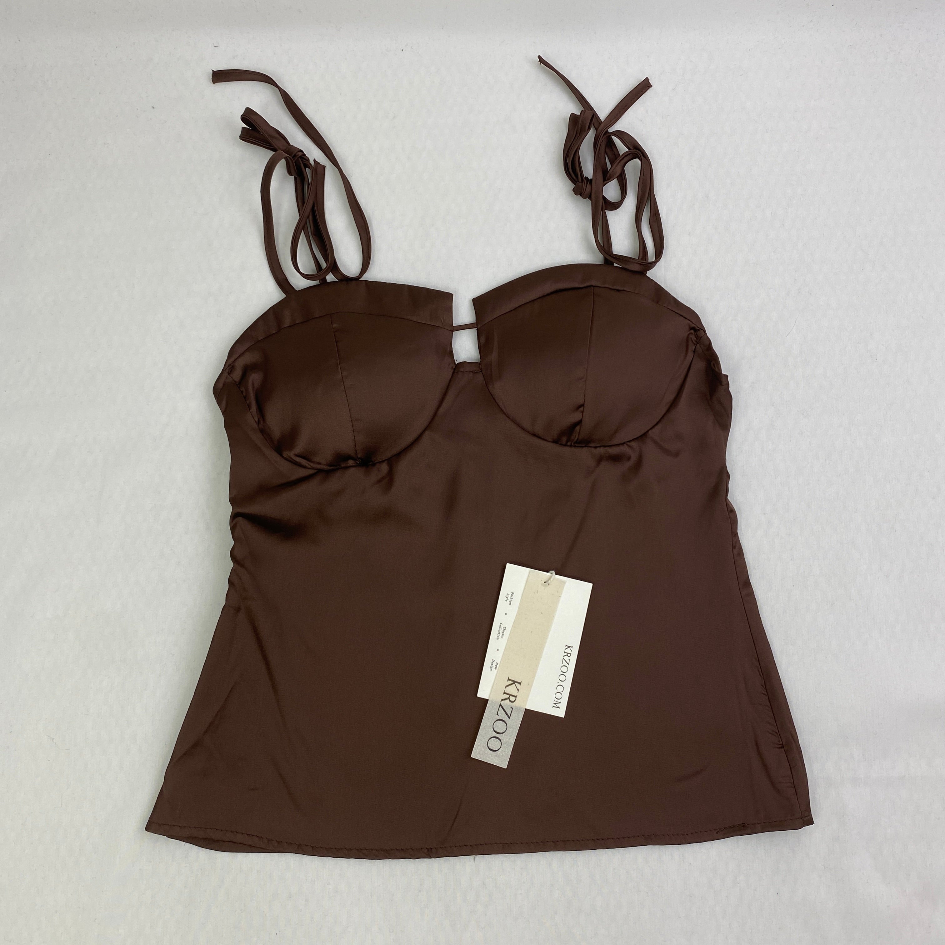 Strapless racerback crop top with a fitted waist design