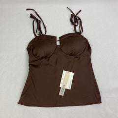Strapless racerback crop top with a fitted waist design
