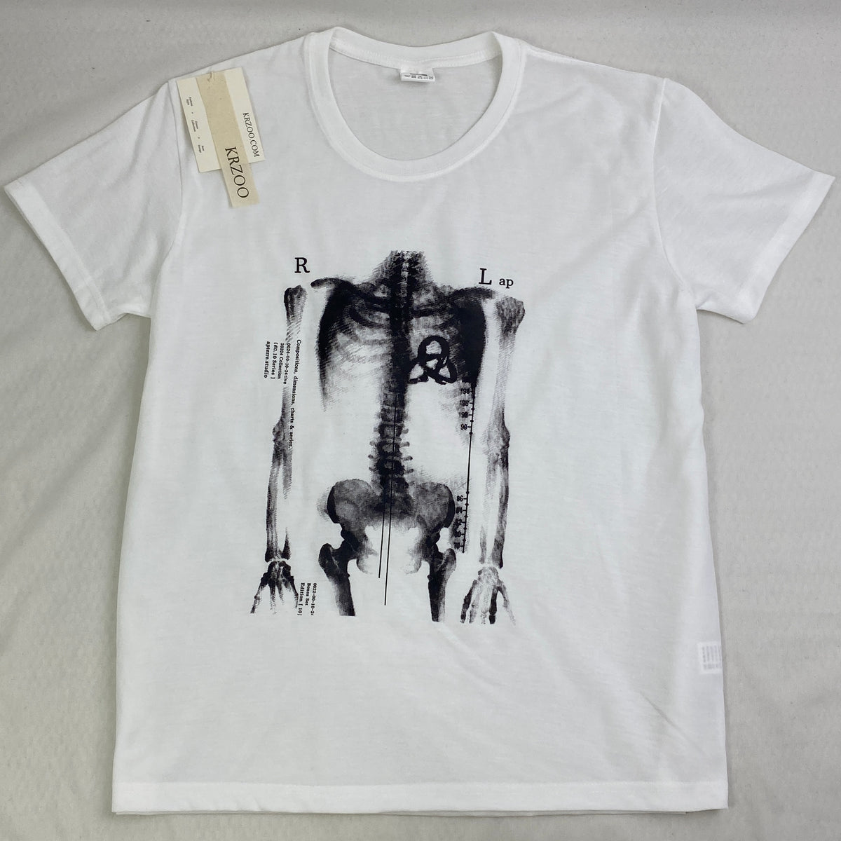 X-ray Bone Print Black and White T-Shirt