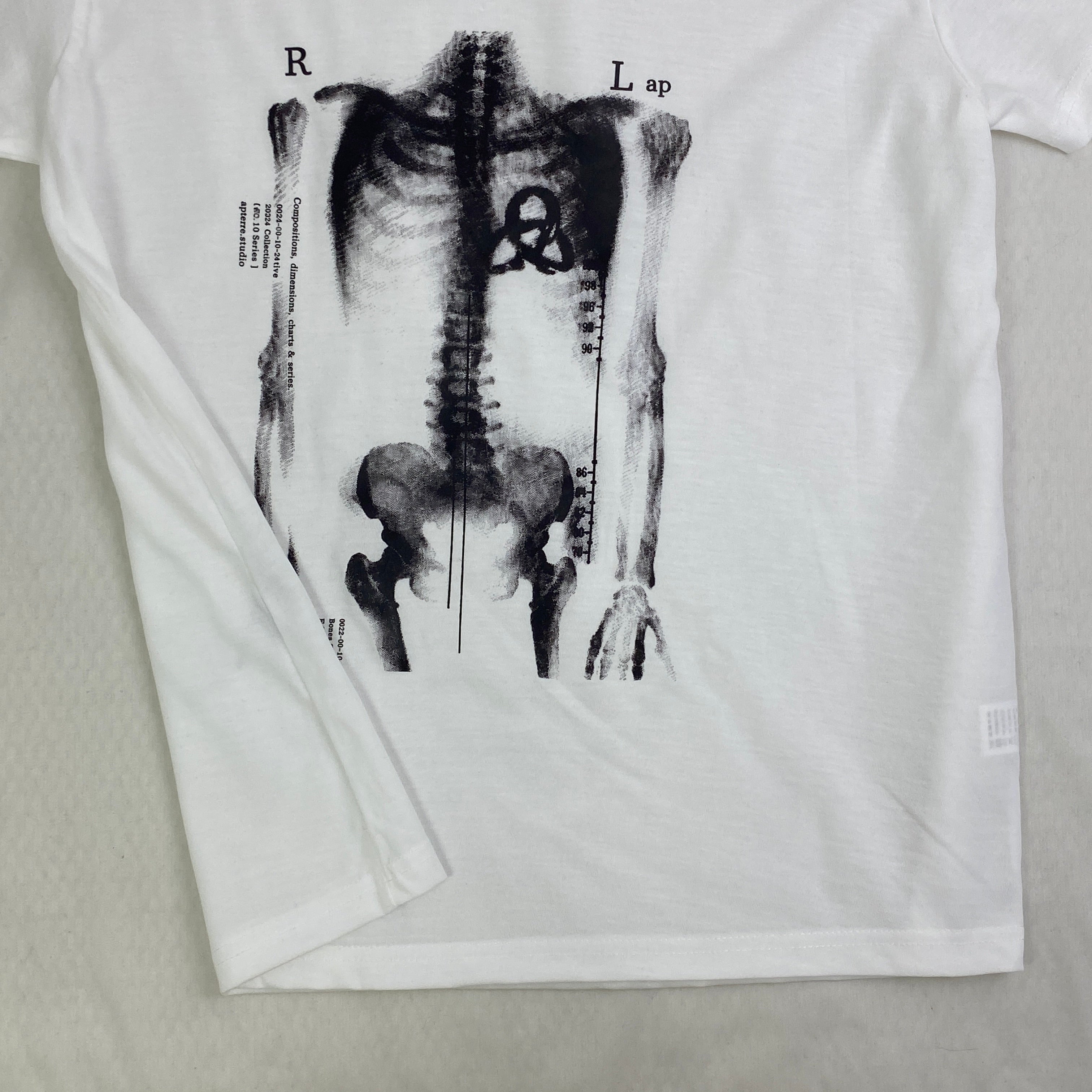 X-ray Bone Print Black and White T-Shirt