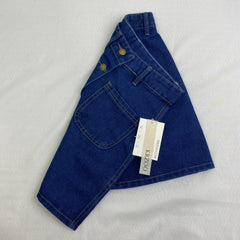Button-up high-waisted denim skirt