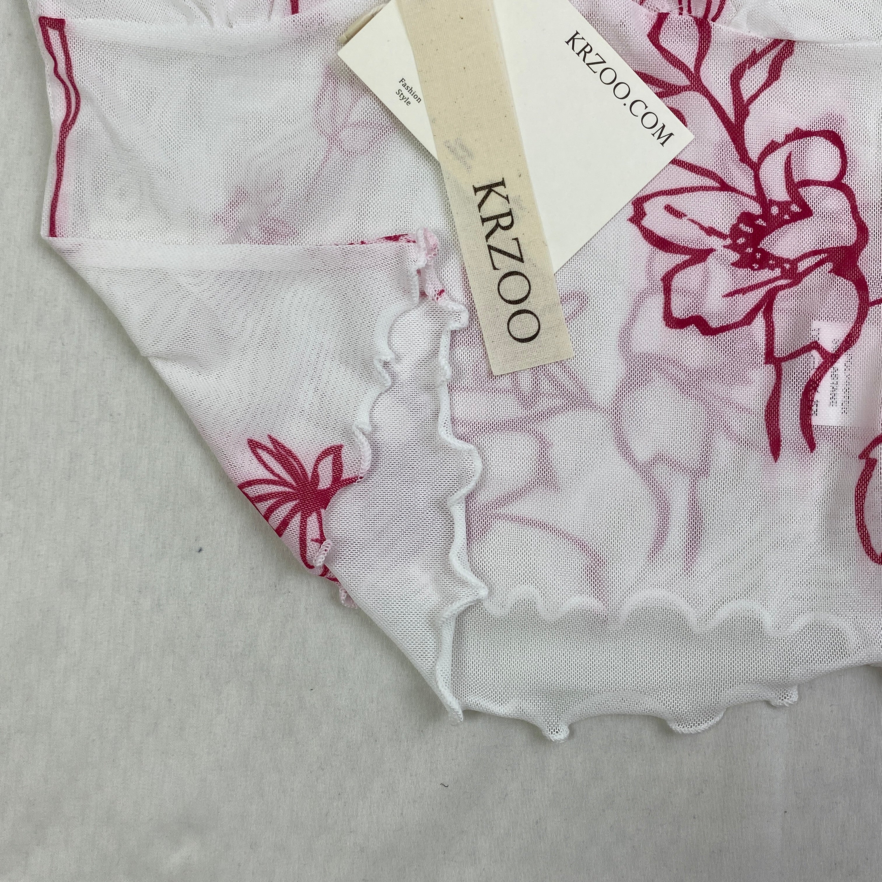Lace sheer netted bandeau top