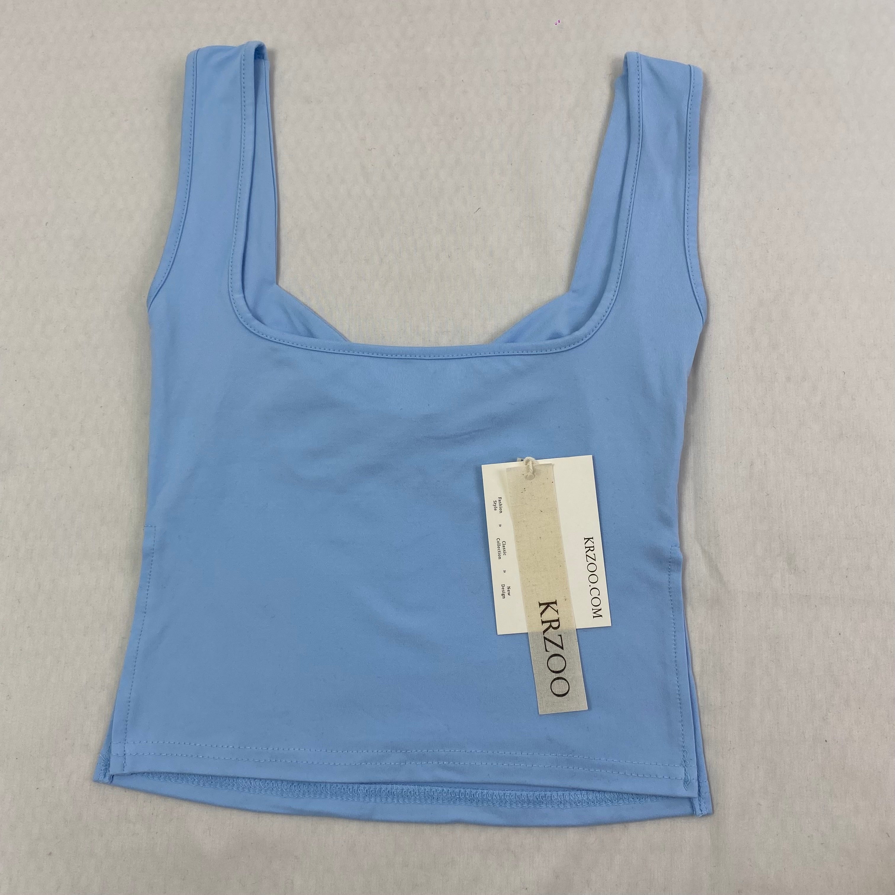Square-neck wrinkled halter-neck backless T-shirt