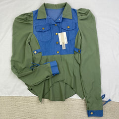 Seamed belt denim jacket