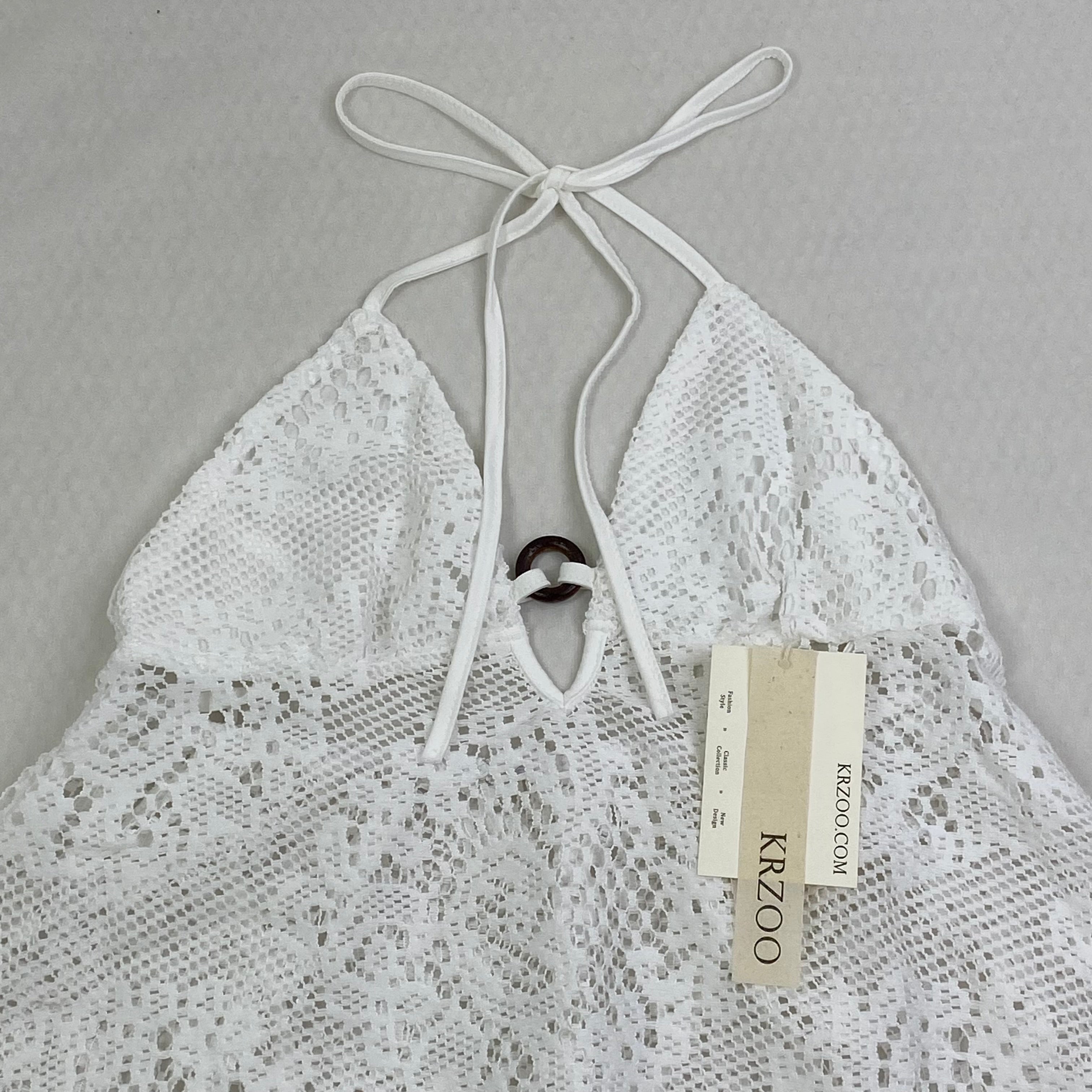 Hollowed-out lace circular strap
