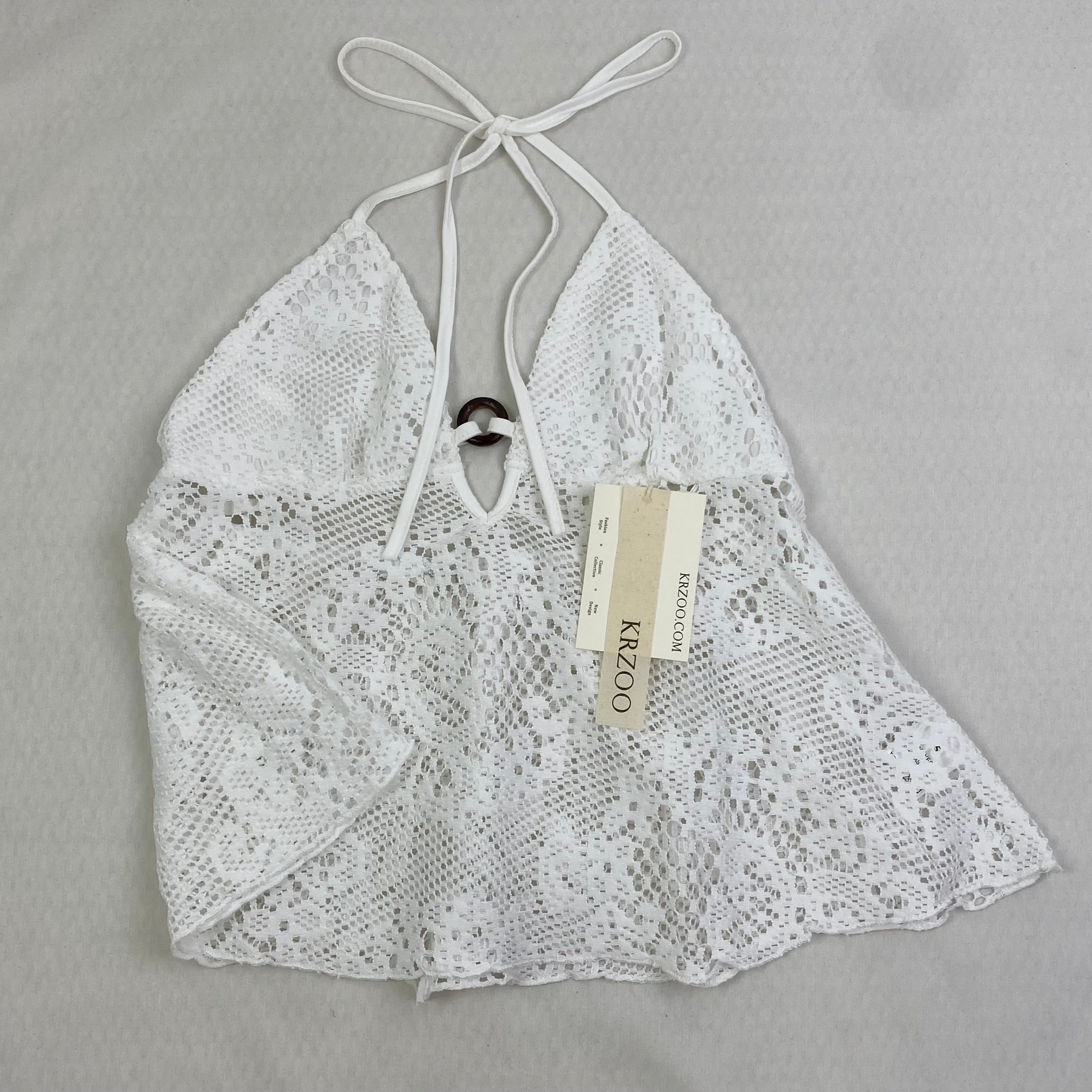 Hollowed-out lace circular strap