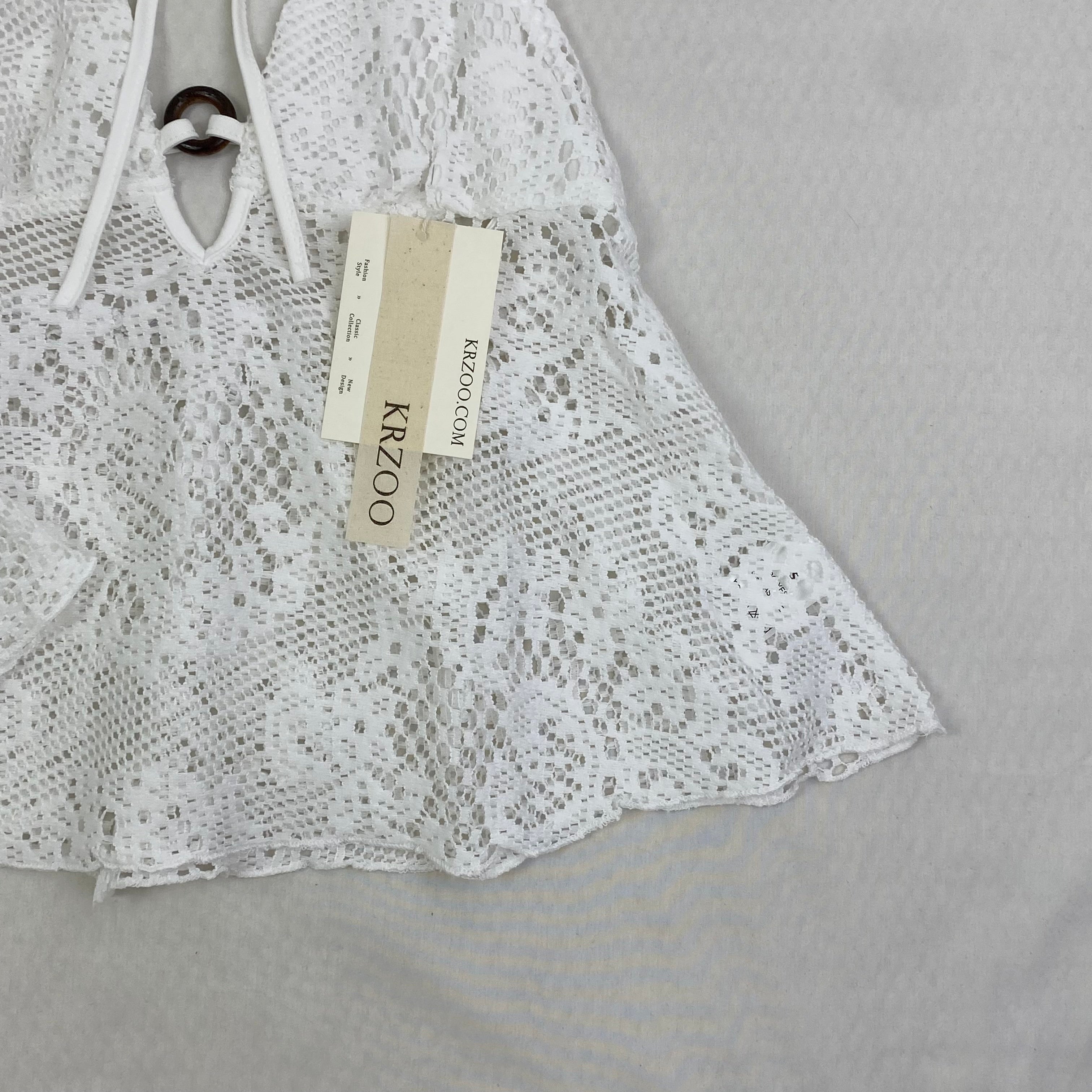 Hollowed-out lace circular strap