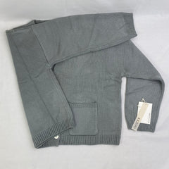 V-neck knitted sweater coat