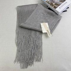 Accessories: Silver wire scarf