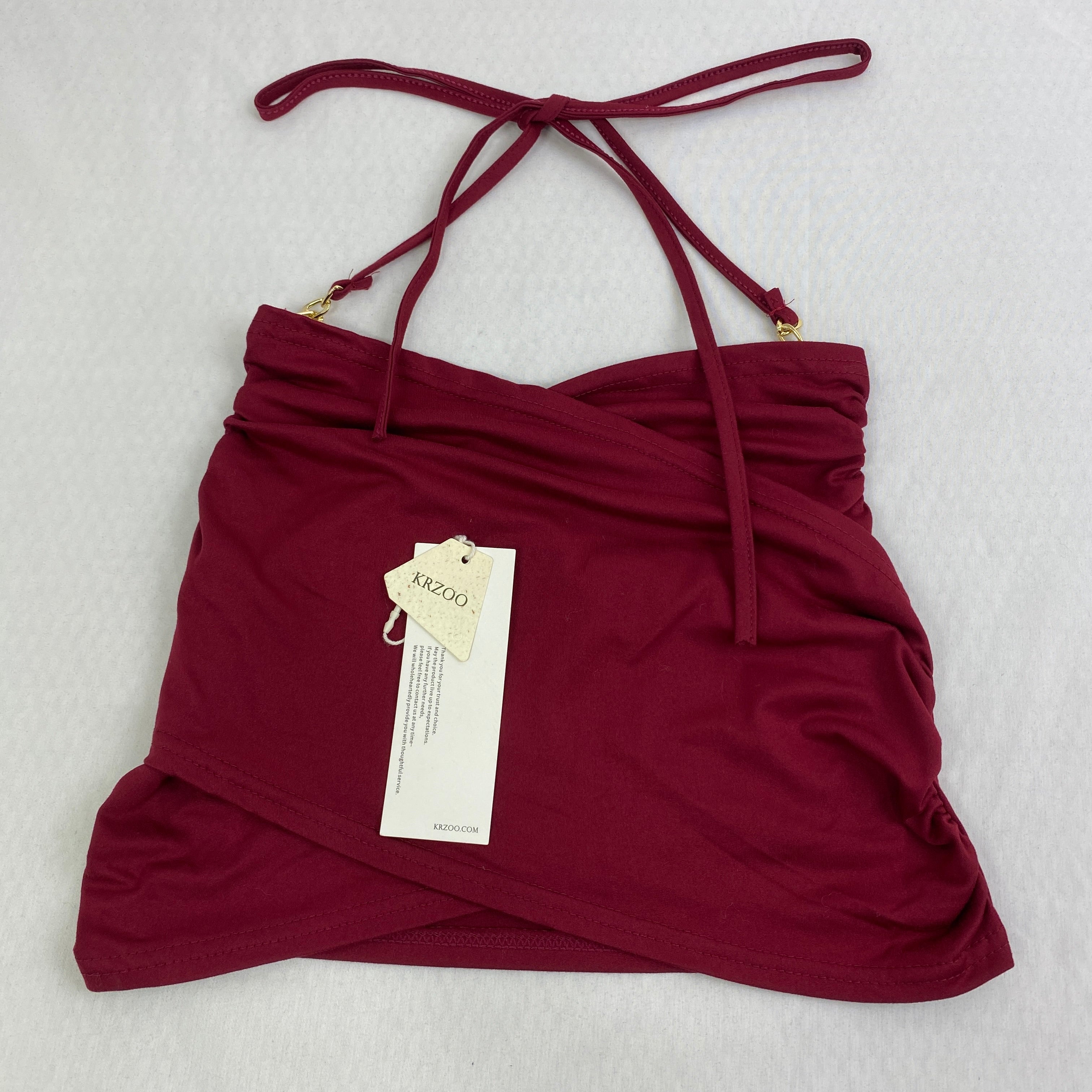 Low-cut neckline short metal chain vest