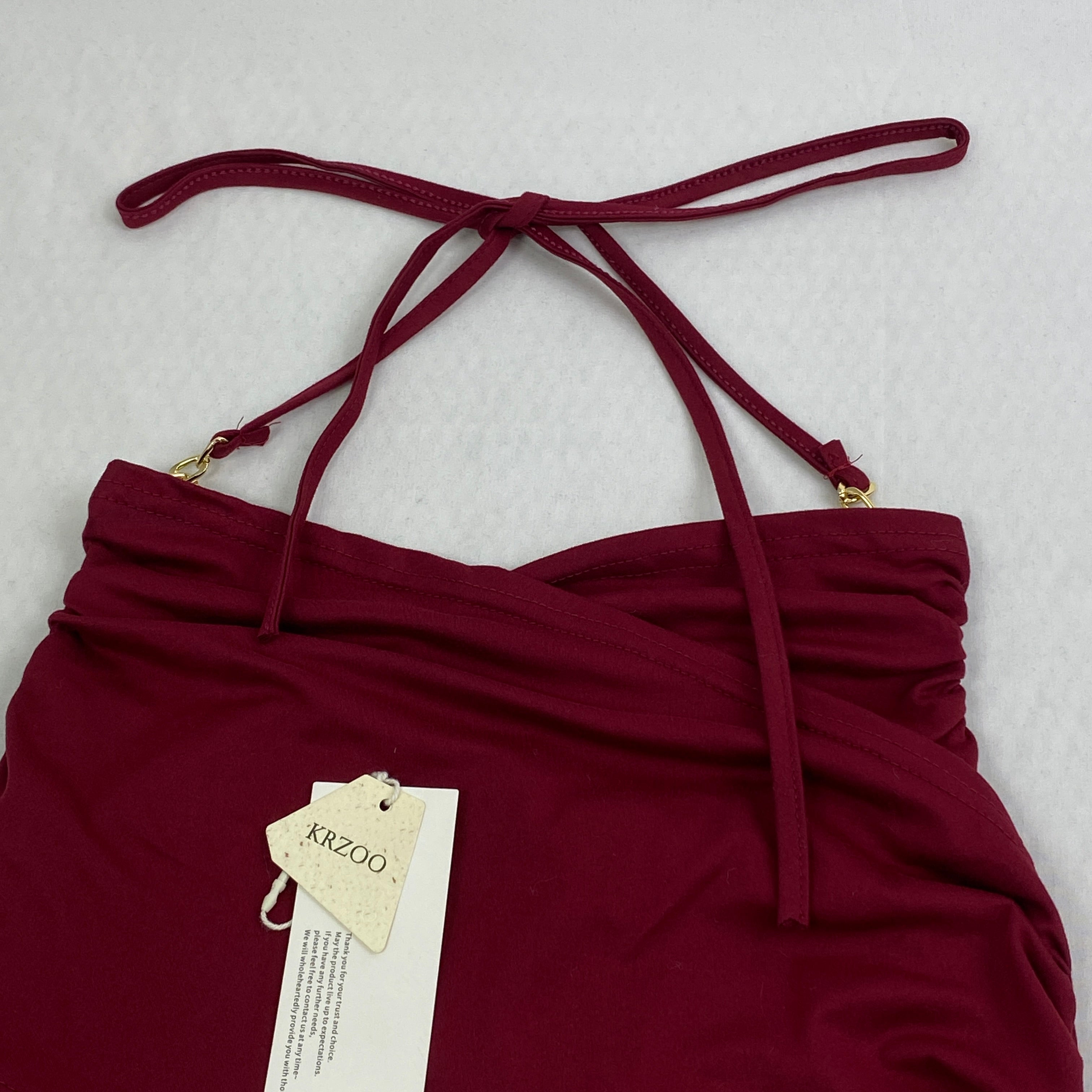 Low-cut neckline short metal chain vest
