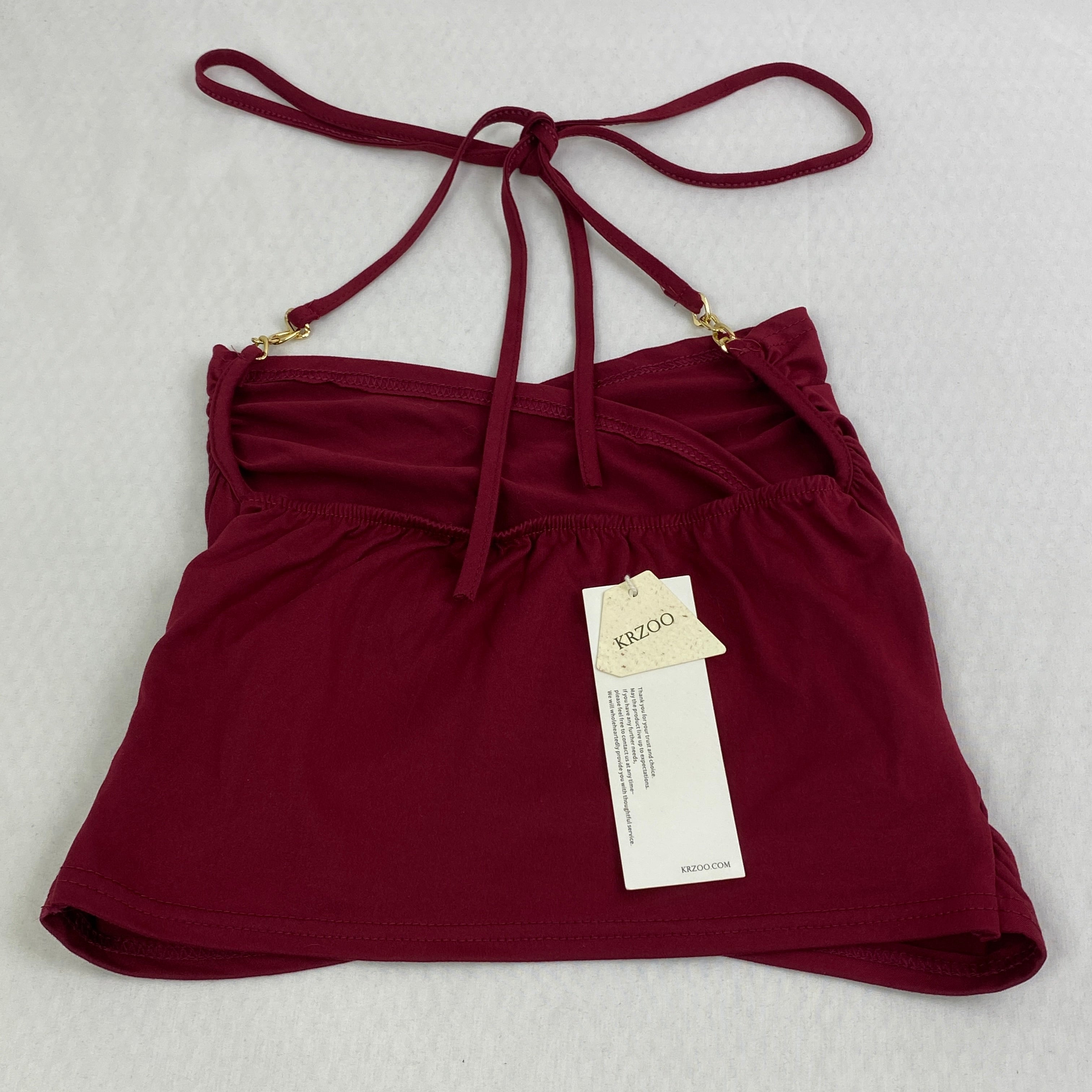 Low-cut neckline short metal chain vest