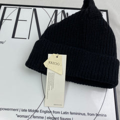 Wool knitted hat with cat and pig ears woolen hat