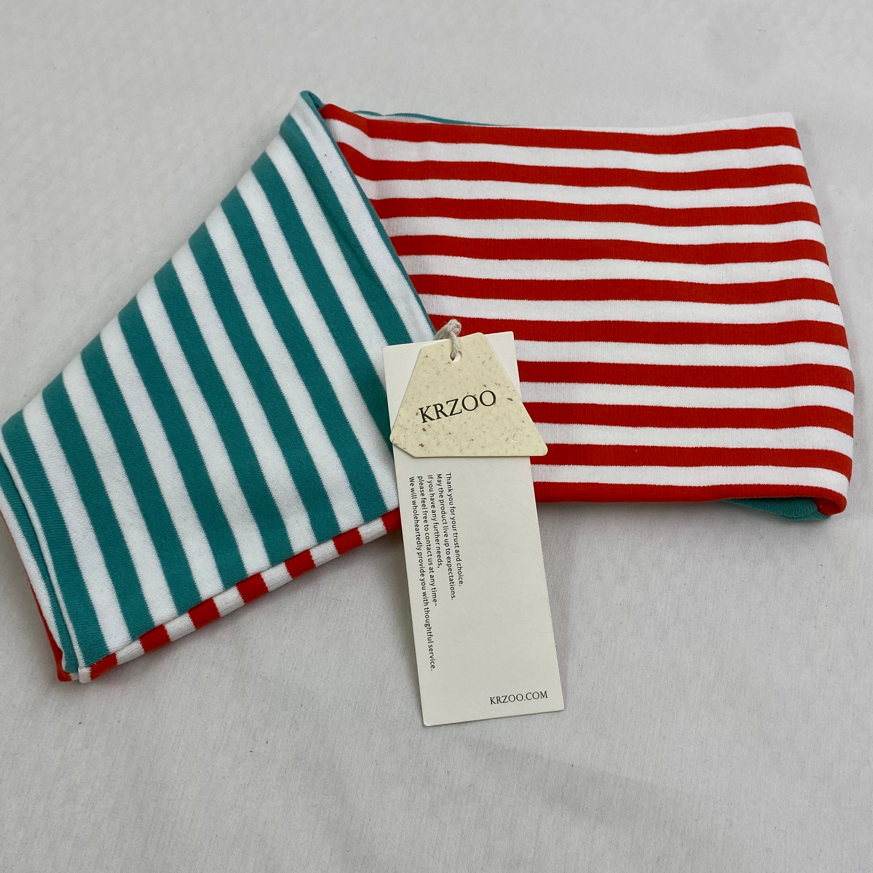 Multi-color plunging striped top