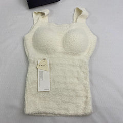 Lambskin ribbon padded vest