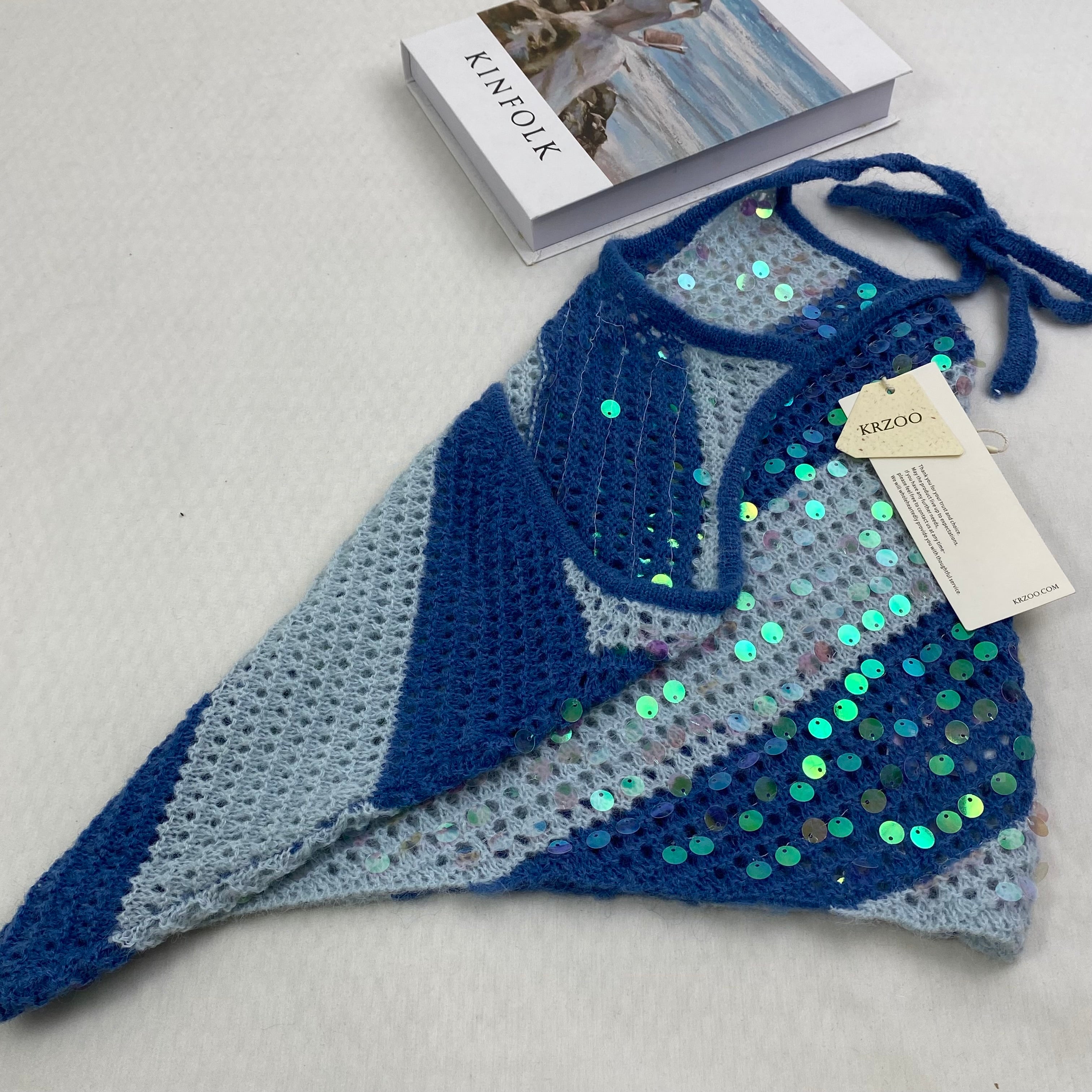 Contrasting color sequin camisole