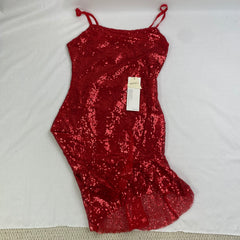 sequined strapless ruffled dress