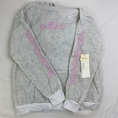 Flower embroidery long-sleeved casual hoodie