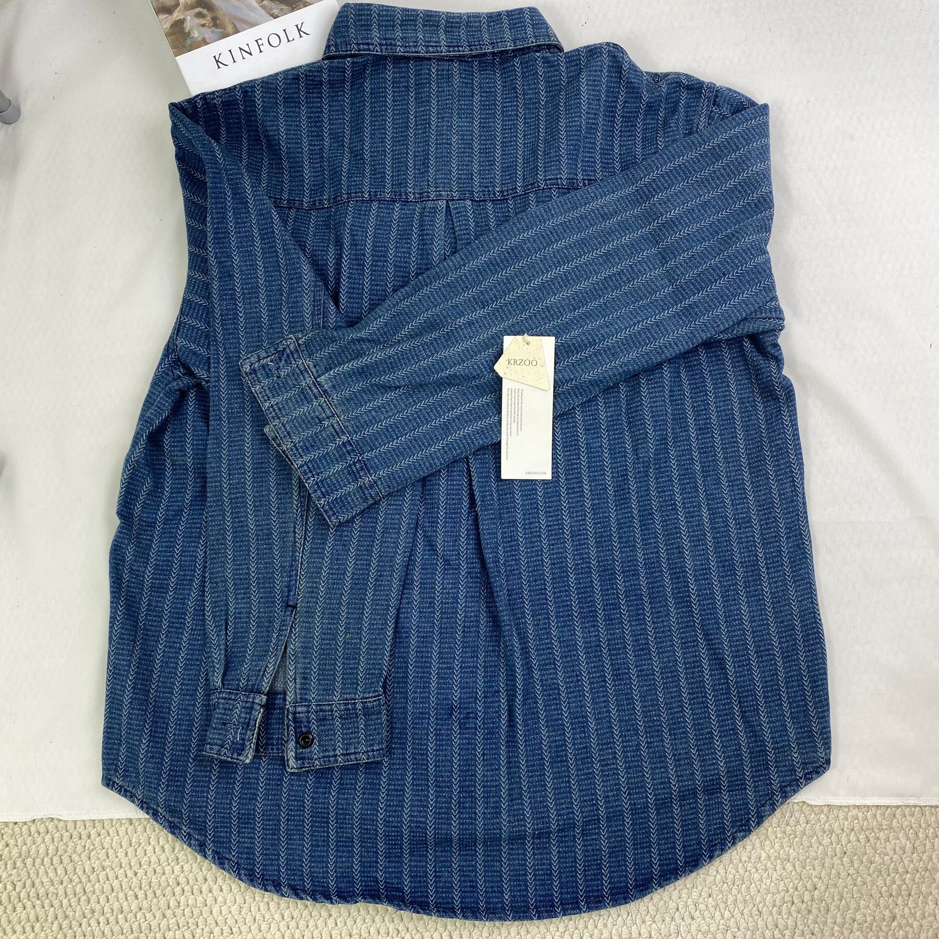 Lazy denim long-sleeved shirt jacket
