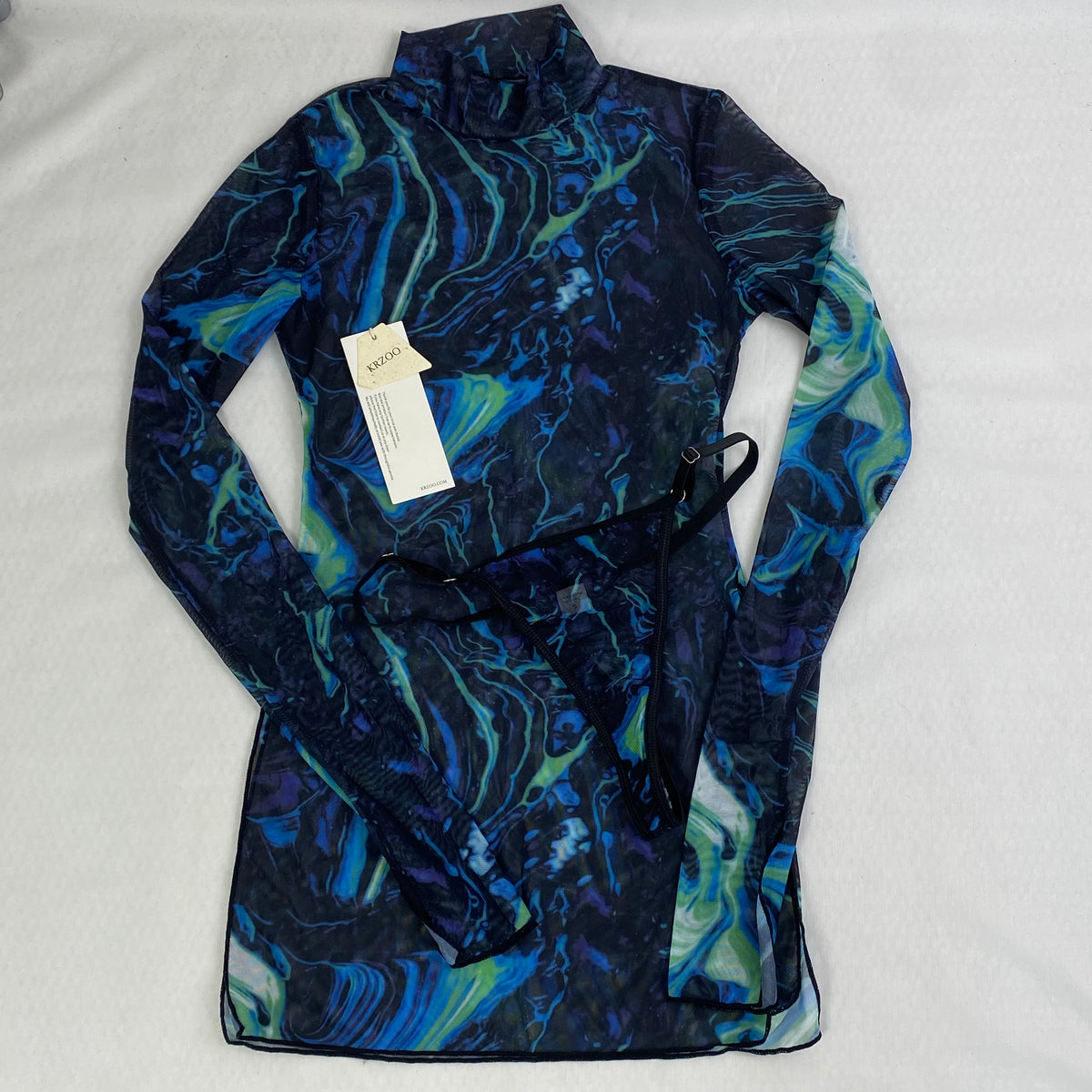 Dyed long-sleeved two-piece dress