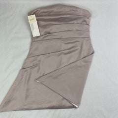 Formal irregular-cut plunging-neckline dress