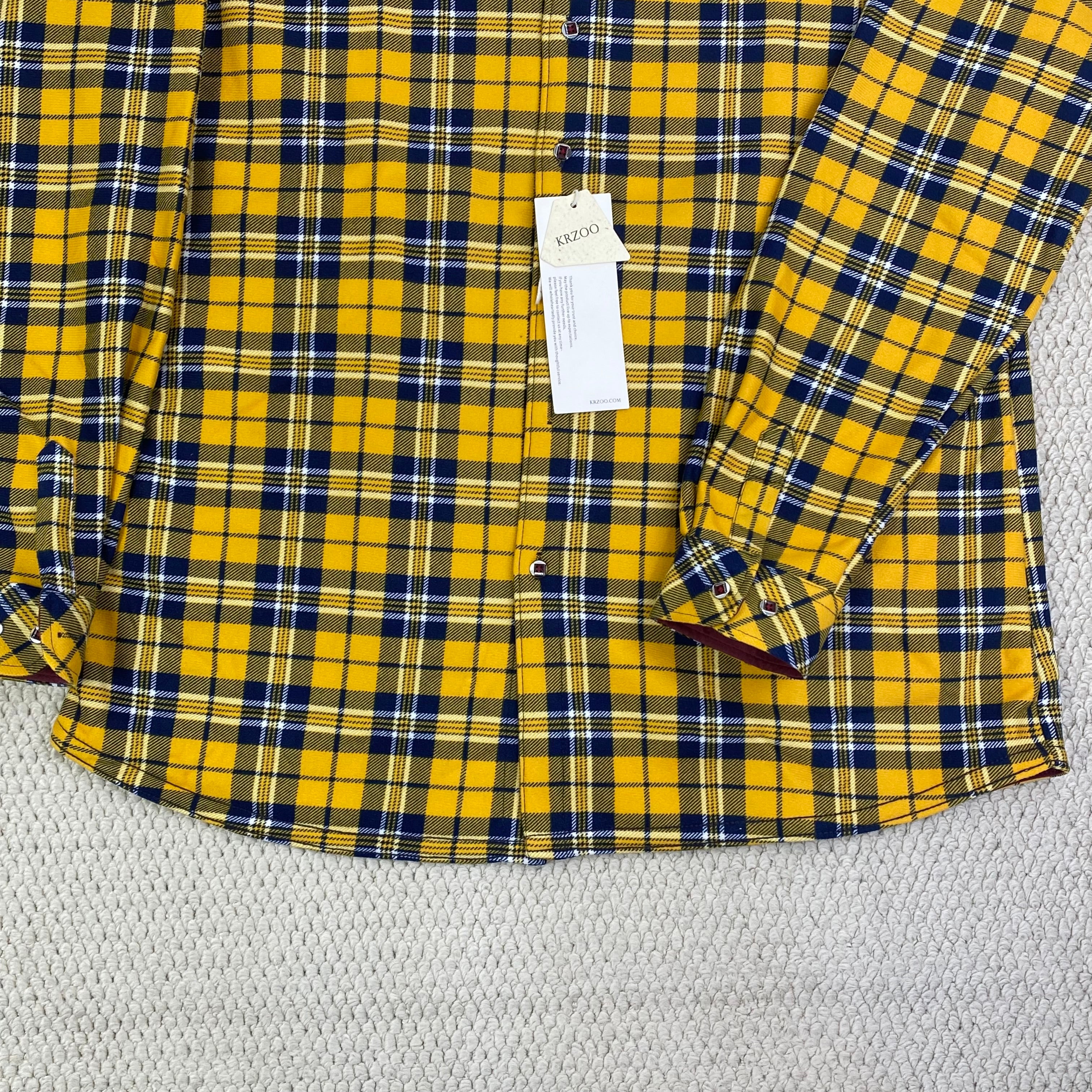 High street check casual loose-fitting shirt