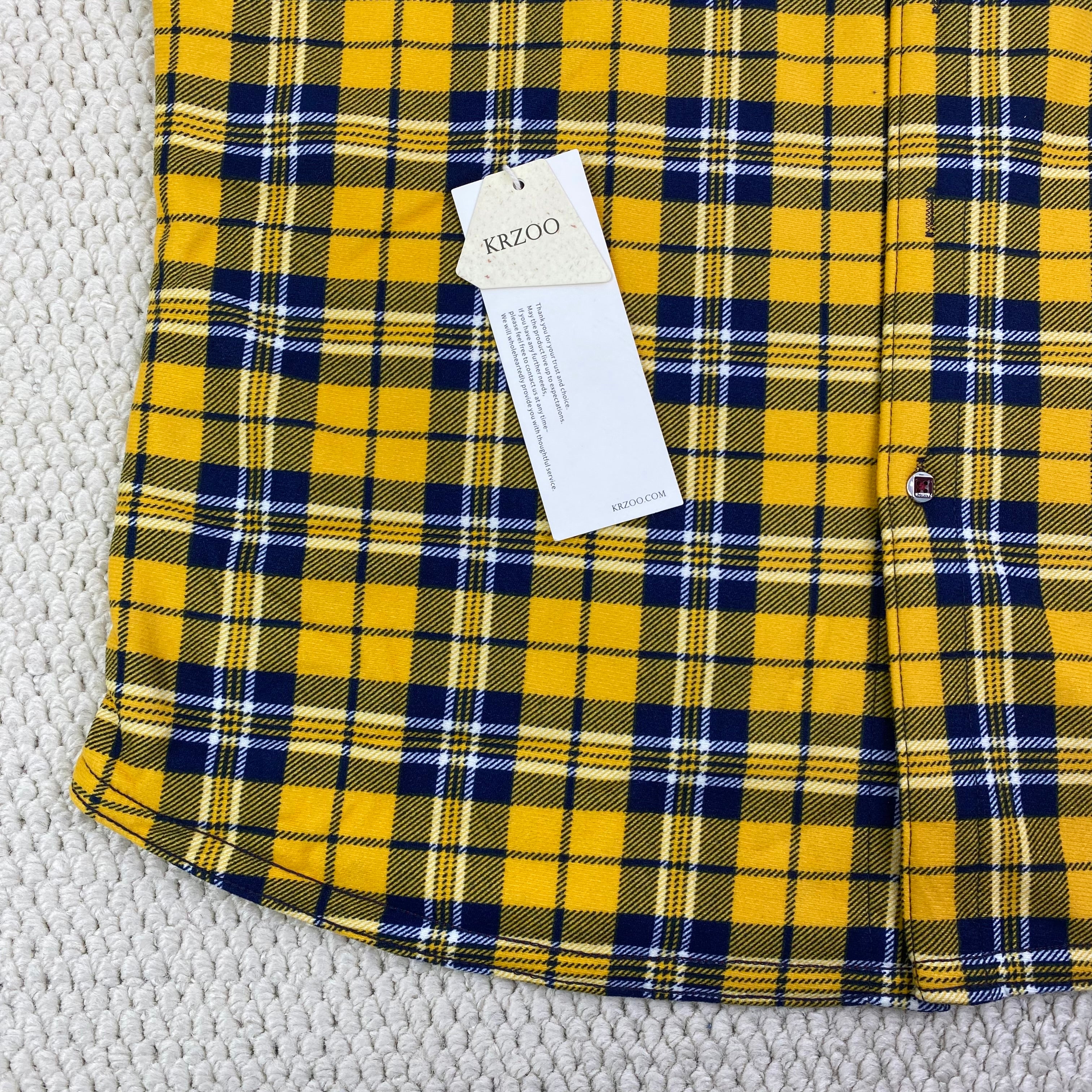 High street check casual loose-fitting shirt