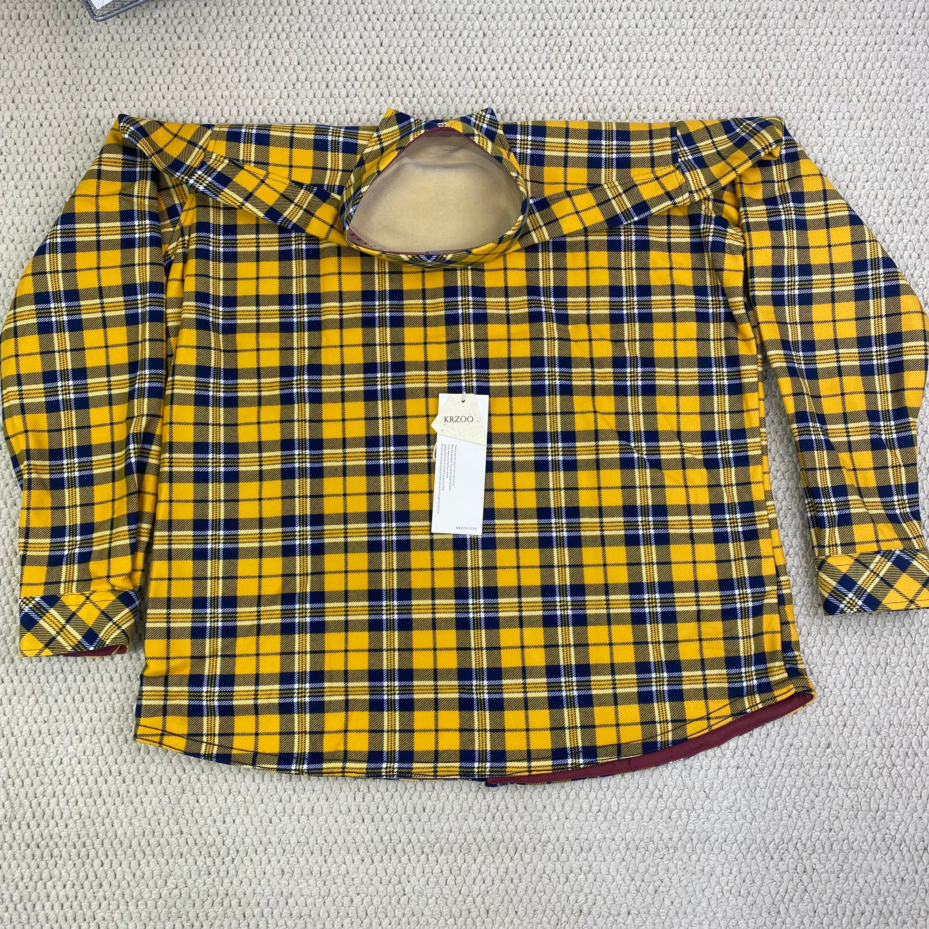 High street check casual loose-fitting shirt